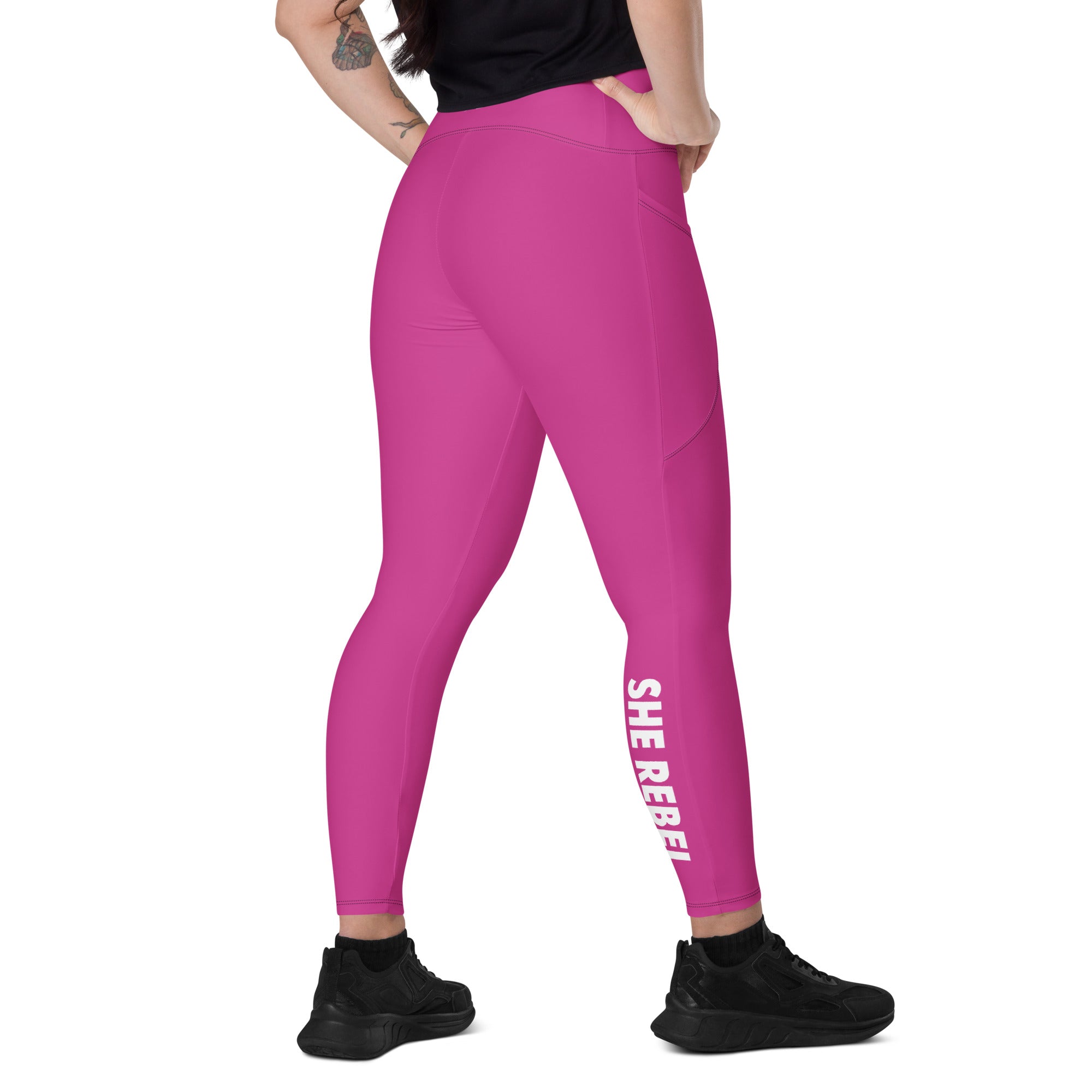 Hot Pink Leggings with Pockets | All Sizes